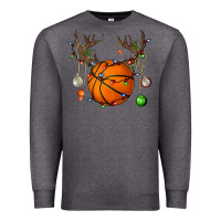 Charcoal Heather Basketball Horn Christmas Premium Sweatshirt - BundleAndBundleShop