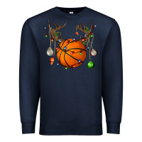 Navy Basketball Horn Christmas Premium Sweatshirt - BundleAndBundleShop