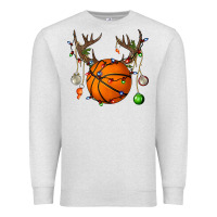 Oatmeal Heather Basketball Horn Christmas Premium Sweatshirt - BundleAndBundleShop