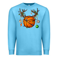 Ocean Blue Basketball Horn Christmas Premium Sweatshirt - BundleAndBundleShop