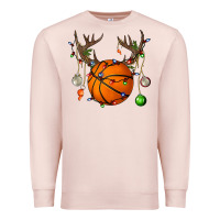Pale Pink Basketball Horn Christmas Premium Sweatshirt - BundleAndBundleShop