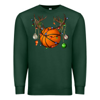 Sports Green Basketball Horn Christmas Premium Sweatshirt - BundleAndBundleShop