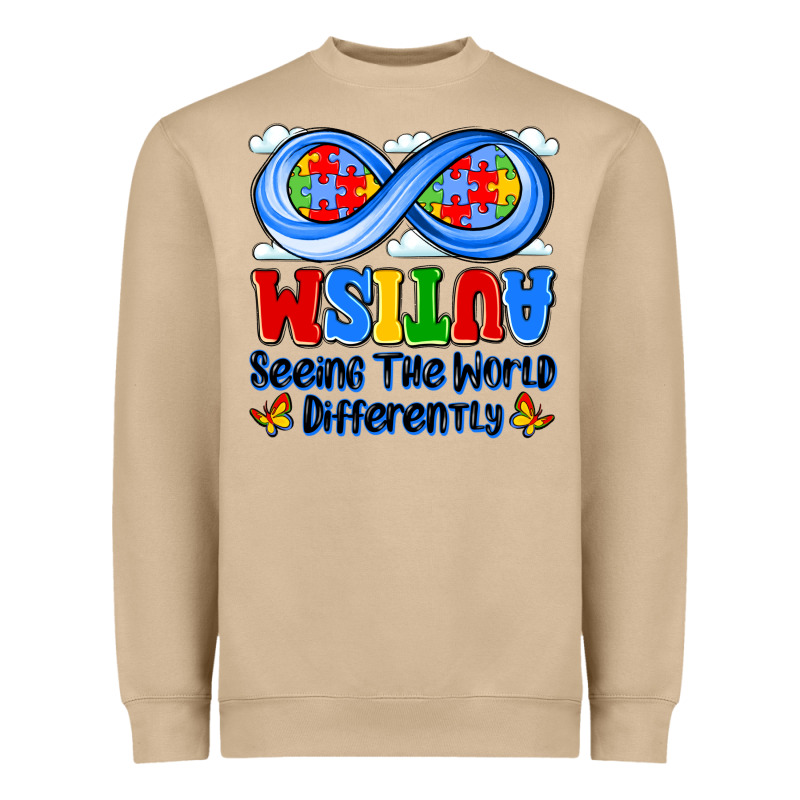 Autism Infinity Seeing The World Differently Heavyweight Sweatshirt by JahusDesignShop | Teevron
