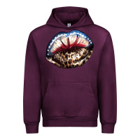 Mauve Wine American lip leopard 4th of july Urban Hoodie - HowdyJamesFarm
