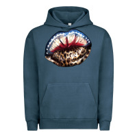 Pigment Midnight Navy American lip leopard 4th of july Urban Hoodie - HowdyJamesFarm