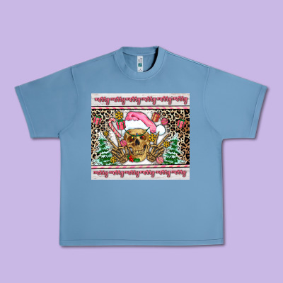 Pink Skeleton  Christmas Urban Heavy Tee Designed By Adodesignshop
