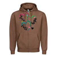 Chestnut faith hope love Zipper Hoodie - MaliasSmallBusiness