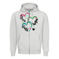Dove Grey faith hope love Zipper Hoodie - MaliasSmallBusiness