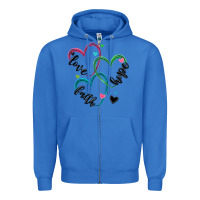 True Royal faith hope love Zipper Hoodie - MaliasSmallBusiness