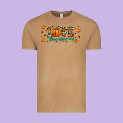 Love Thanksgiving Vintage Tee Designed By Jahusdesignshop