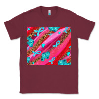 Burgundy cancer boxing gloves and cancer ribbon Classic Tee - AdoDesignShop