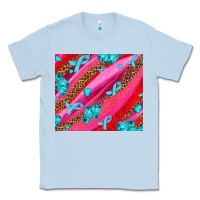 Dusty Blue cancer boxing gloves and cancer ribbon Classic Tee - AdoDesignShop