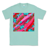 Seafoam cancer boxing gloves and cancer ribbon Classic Tee - AdoDesignShop