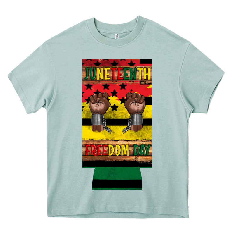 Juneteenth Freedom Day 12 Oz Can Cooler (slim) 2 Heavy Core Tee by Artiststas | Teevron
