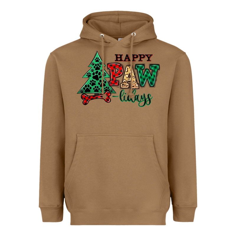 Happy Pawlidays Christmas Pets Heavyweight Hoodie by MaliasSmallBusiness | Teevron