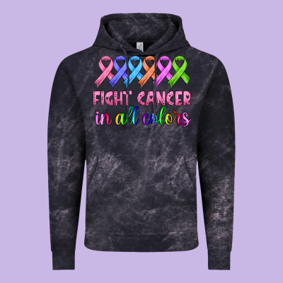Fight Cancer In All Colors Vintage Hoodie Designed By Hra Design Shop