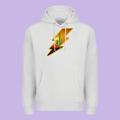 Cactus Sunset Lightning Premium Hoodie Designed By Bettercallsaul