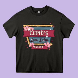Cupid's Love Lodge Heavy Core Tee Designed By Maliassmallbusiness