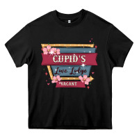 Black cupid's love lodge Heavy Core Tee - MaliasSmallBusiness