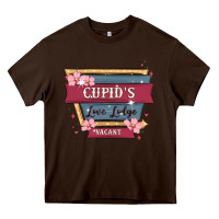 Chocolate Brown cupid's love lodge Heavy Core Tee - MaliasSmallBusiness