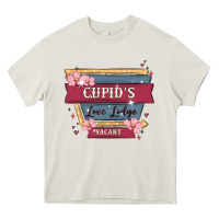 Cream cupid's love lodge Heavy Core Tee - MaliasSmallBusiness