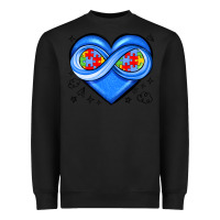 Black infinity heart autism awareness Heavyweight Sweatshirt - JahusDesignShop