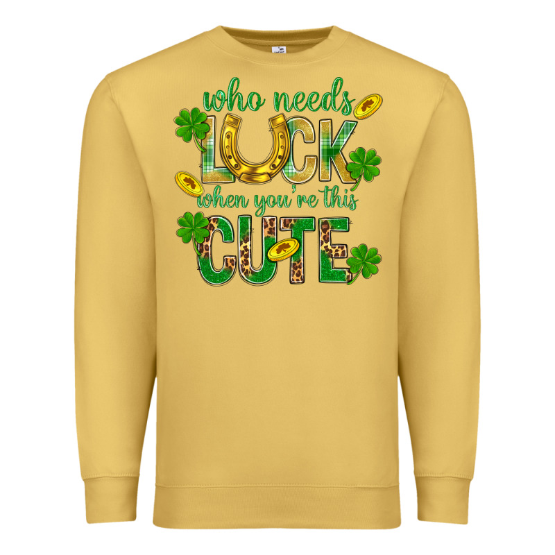 Who Needs Luck When You're This Cute St. Patricks Premium Sweatshirt by BundleAndBundleShop | Teevron
