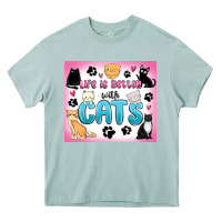 Arona life is better with cats Heavy Core Tee - MaliasSmallBusiness