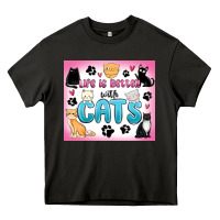 Asphalt life is better with cats Heavy Core Tee - MaliasSmallBusiness
