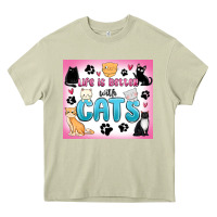 Mossy life is better with cats Heavy Core Tee - MaliasSmallBusiness