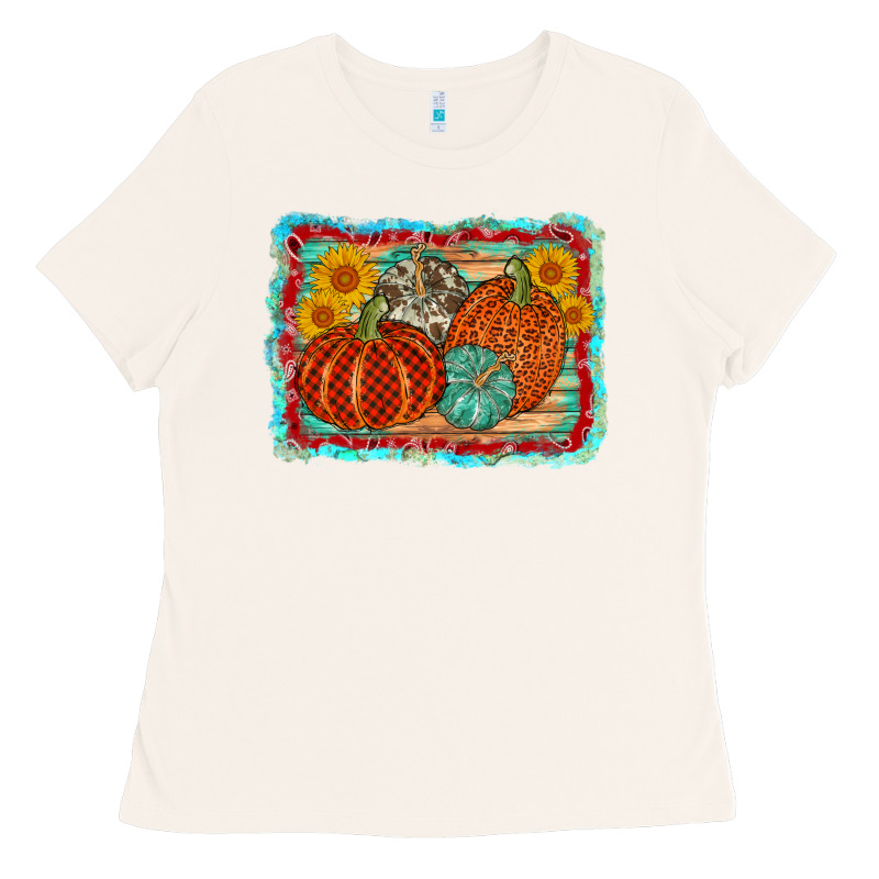 Pumpkin Sunflower Ladies Tee by AdoDesignShop | Teevron