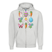Dove Grey easter elementary Zipper Hoodie - MaliasSmallBusiness