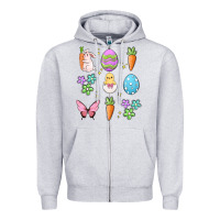 Heather Grey easter elementary Zipper Hoodie - MaliasSmallBusiness