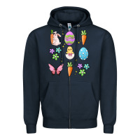 Navy easter elementary Zipper Hoodie - MaliasSmallBusiness