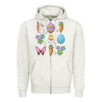 Oatmeal Heather easter elementary Zipper Hoodie - MaliasSmallBusiness