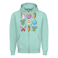 Seafoam easter elementary Zipper Hoodie - MaliasSmallBusiness