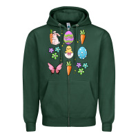 Sports Green easter elementary Zipper Hoodie - MaliasSmallBusiness