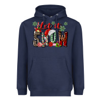 Navy let it snow Heavyweight Hoodie - MaliasSmallBusiness