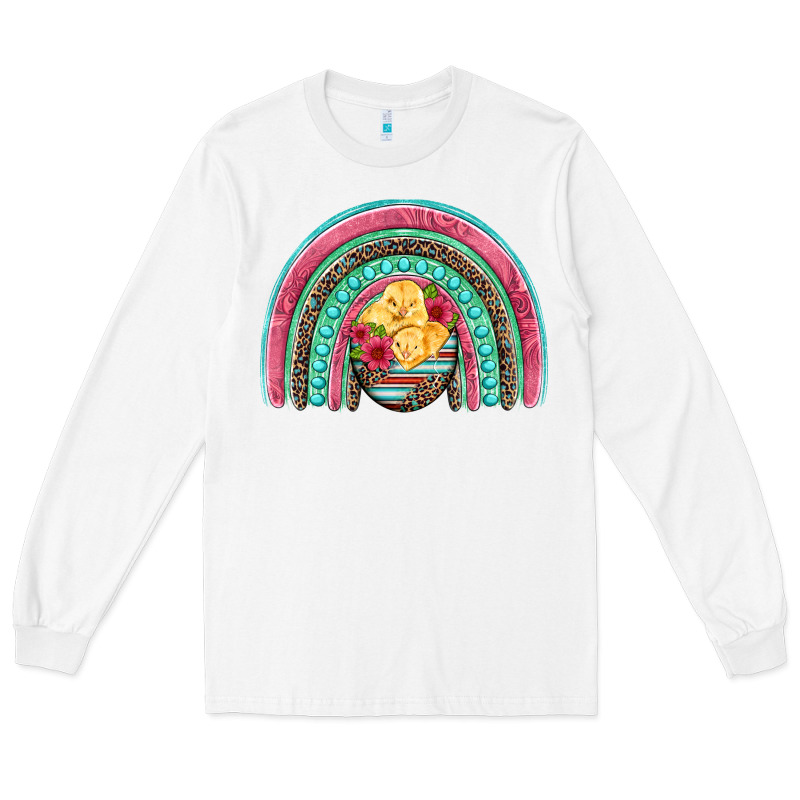 Hatched Egg Easter Chicks Rainbow Long Sleeve Tee by Artiststas | Teevron