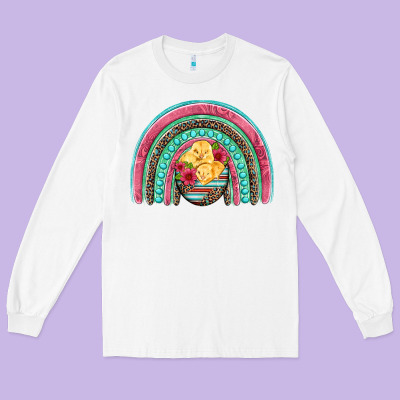 Hatched Egg Easter Chicks Rainbow Long Sleeve Tee Designed By Artiststas