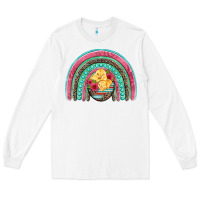 White hatched egg easter chicks rainbow Long Sleeve Tee - Artiststas