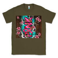 Army Green western pattern pink with floral cancer ribbon Classic Tee - AdoDesignShop