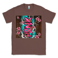 Chestnut western pattern pink with floral cancer ribbon Classic Tee - AdoDesignShop