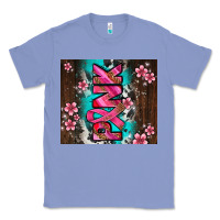 Colony Blue western pattern pink with floral cancer ribbon Classic Tee - AdoDesignShop