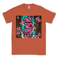Copper western pattern pink with floral cancer ribbon Classic Tee - AdoDesignShop
