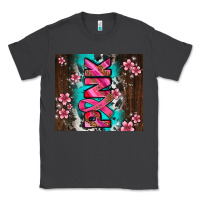 Smoke western pattern pink with floral cancer ribbon Classic Tee - AdoDesignShop
