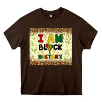 Chocolate Brown i am black history Heavy Core Tee - Artiststas