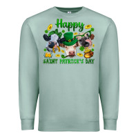 Seafoam Happy Saint Patrick'S Day With Clover Premium Sweatshirt - BundleAndBundleShop