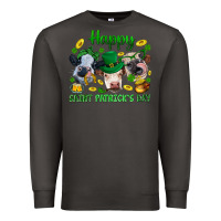 Smoke Happy Saint Patrick'S Day With Clover Premium Sweatshirt - BundleAndBundleShop