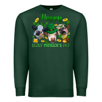 Sports Green Happy Saint Patrick'S Day With Clover Premium Sweatshirt - BundleAndBundleShop